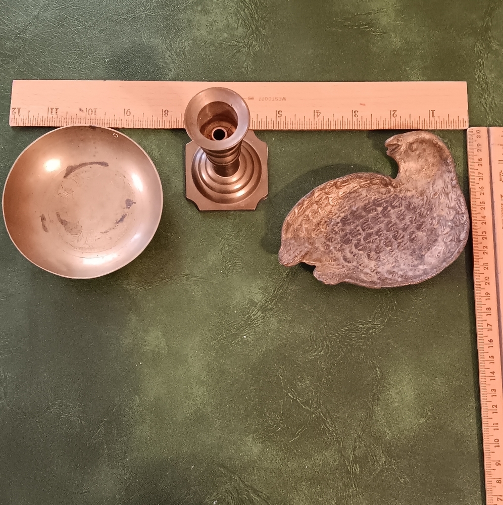 3  Bronze Decor Items